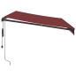 Preview: Markise Automatisch mit LEDs Weinrot 350x250 cm