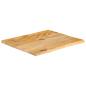 Preview: Tischplatte mit Baumkante 80x80x3,8 cm Massivholz Mango