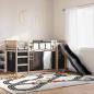 Preview: ARDEBO.de - Etagenbett mit Rutsche und Gardinen Weiß und Schwarz 80x200 cm