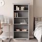Preview: ARDEBO.de - B?cherregal 5 F?cher BODO Grau 82x40x173 cm Massivholz Kiefer