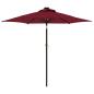 Preview: Sonnenschirm mit Stahlmast Weinrot 225x225x212 cm