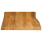Preview: Tischplatte mit Baumkante 80x60x2,5 cm Massivholz Mango