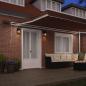 Preview: Markise Manuell mit LED Braun 500x300 cm