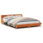 Preview: Massivholzbett ohne Matratze Wachsbraun 140x190 cm Kiefernholz