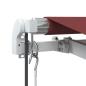 Preview: Markise Automatisch mit LED Weinrot 350x250 cm