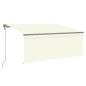 Preview: Markise Automatisch mit Rollo LED Windsensor 3x2,5 m Creme