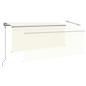Preview: Markise Automatisch mit Rollo LED Windsensor 3x2,5 m Creme