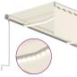 Preview: Markise Automatisch mit Rollo LED Windsensor 3x2,5 m Creme