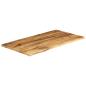 Preview: Tischplatte 100x60x2,5 cm Baumkante Massivholz Raues Mangoholz