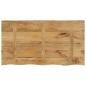 Preview: Tischplatte 100x60x2,5 cm Baumkante Massivholz Raues Mangoholz