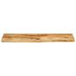 Preview: Tischplatte 100x20x3,8 cm Baumkante Massivholz Raues Mangoholz