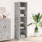 Preview: ARDEBO.de - Kleiderschrank Betongrau 50x50x200 cm Holzwerkstoff