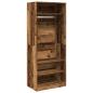 Preview: Kleiderschrank Altholz-Optik 80x50x200 cm Holzwerkstoff