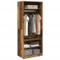 Preview: Kleiderschrank Altholz-Optik 80x50x200 cm Holzwerkstoff