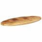 Preview: Tischplatte 100x40x2,5 cm Oval Massivholz Mango