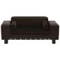 Preview: Hundesofa Braun 81x43x31 cm Plüsch und Kunstleder