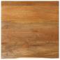 Preview: ARDEBO.de - Tischplatte mit Baumkante 80x80x3,8 cm Massivholz Mango