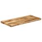 Preview: Tischplatte mit Baumkante 80x40x3,8 cm Raues Mango Massivholz
