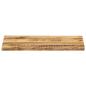 Preview: Tischplatte mit Baumkante 80x40x3,8 cm Raues Mango Massivholz