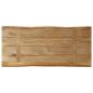 Preview: Tischplatte mit Baumkante 80x40x3,8 cm Raues Mango Massivholz