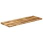 Preview: Tischplatte mit Baumkante 110x40x2,5 cm Raues Mango Massivholz