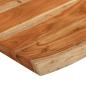 Preview: Tischplatte 90x60x2,5 cm Rechteckig Massivholz Akazie Baumkante