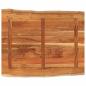Preview: Tischplatte 100x80x2,5cm Rechteckig Massivholz Akazie Baumkante