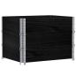 Preview: Pflanzkasten Schwarz 80x60 cm Massivholz Kiefer