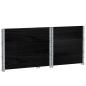 Preview: Pflanzkasten Schwarz 80x60 cm Massivholz Kiefer