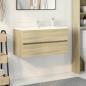 Preview: ARDEBO.de - Waschbeckenunterschrank Sonoma-Eiche 90x38,5x45cm Holzwerkstoff