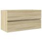 Preview: Waschbeckenunterschrank Sonoma-Eiche 90x38,5x45cm Holzwerkstoff
