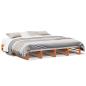 Preview: Massivholzbett ohne Matratze Wachsbraun 180x200 Kiefernholz