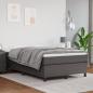 Preview: Boxspringbett mit Matratze Grau 120x190 cm Kunstleder