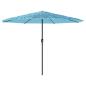 Preview: Sonnenschirm mit Stahlmast Blau 324x324x247 cm