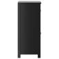 Preview: Badschrank BERG Schwarz 40x34x80 cm Massivholz Kiefer