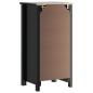 Preview: Badschrank BERG Schwarz 40x34x80 cm Massivholz Kiefer