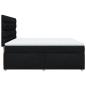Preview: Boxspringbett mit Matratze Schwarz 180x200 cm Stoff