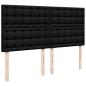 Preview: Boxspringbett mit Matratze Schwarz 180x200 cm Stoff
