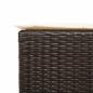 Preview: 3-tlg. Gartenbar-Set mit Kissen Braun Poly Rattan