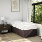 Preview: ARDEBO.de - Bettgestell ohne Matratze Dunkelbraun 80x200 cm Stoff