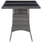 Preview: Gartentisch Grau 140 x 80 x 74 cm Poly Rattan