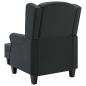 Preview: Sessel mit Fu?hocker Dunkelgrau Stoff