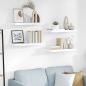 Preview: ARDEBO.de - Schweberegale 4 Stk. Hochglanz-Wei? 60x23,5x3,8 cm MDF