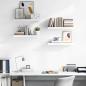 Preview: Schweberegale 4 Stk. Hochglanz-Wei? 60x23,5x3,8 cm MDF