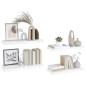 Preview: Schweberegale 4 Stk. Hochglanz-Wei? 60x23,5x3,8 cm MDF