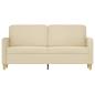 Preview: 2-Sitzer-Sofa Creme 140 cm Stoff
