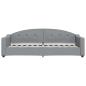Preview: Tagesbett Ausziehbar Hellgrau 90x190 cm Stoff