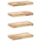 Preview: Schweberegale 4 Stk. 40x20x4 cm Massivholz Akazie Unbehandelt