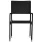 Preview: Garten-Essstühle 2 Stk. Stapelbar Schwarz Poly Rattan