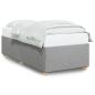 Preview: Bettgestell ohne Matratze Hellgrau 100x200 cm Stoff